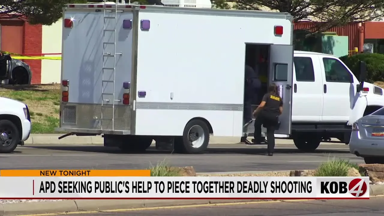 Police investigate a fatal shooting outside the Oasis event center in Albuquerque's West Side