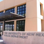 UNM Police headquarters building at University Boulevard NE and Mesa Vista Road NE in Albuquerque